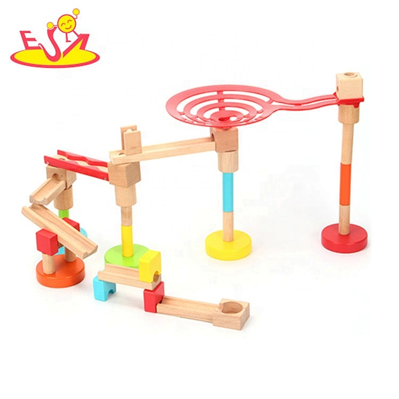 2019 New arrival 33 PCS diy toys wooden marble track set for kids W04E085