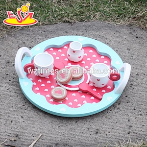 2018 wholesale baby wooden toy tea set, kids kitchen wooden toy tea set, funny children wooden toy tea set W10D120