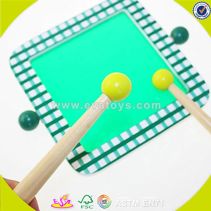 wholesale top sale wooden music baby drum toy,child Music baby drum set toy,wonderful wooden baby drum toy W07J036