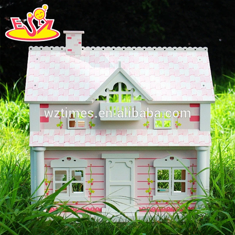 2018 New design wooden mini doll house children wooden mini doll house lovely wooden mini doll house W06A041B