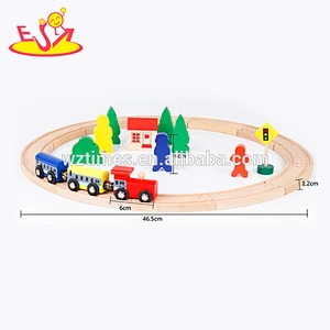 Most popular children traffic toy wooden train set for sale W04C050