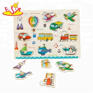 New arrival kids educational wooden shape puzzle with pegs W14M147
