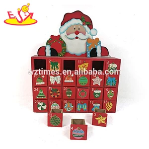 Wholesale wonderful Santa Claus pattern wooden countdown christmas calendar for baby W09F014