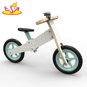 New design girls white wooden toy bike for wholesale W16C273