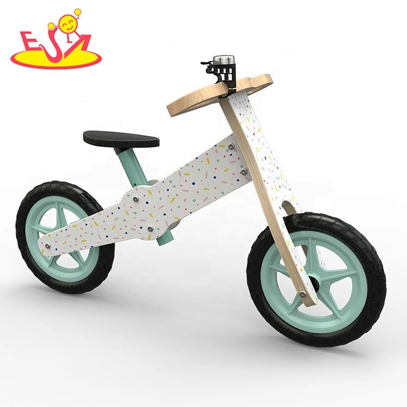 New design girls white wooden toy bike for wholesale W16C273