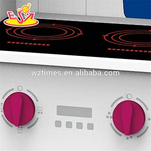 Gesetztes Spielzeug der hölzernen Küche des Spielzeugs des Großhandels gesetztes hölzernes Spielzeug der modernen Art des Babys rotes Baby W10C282