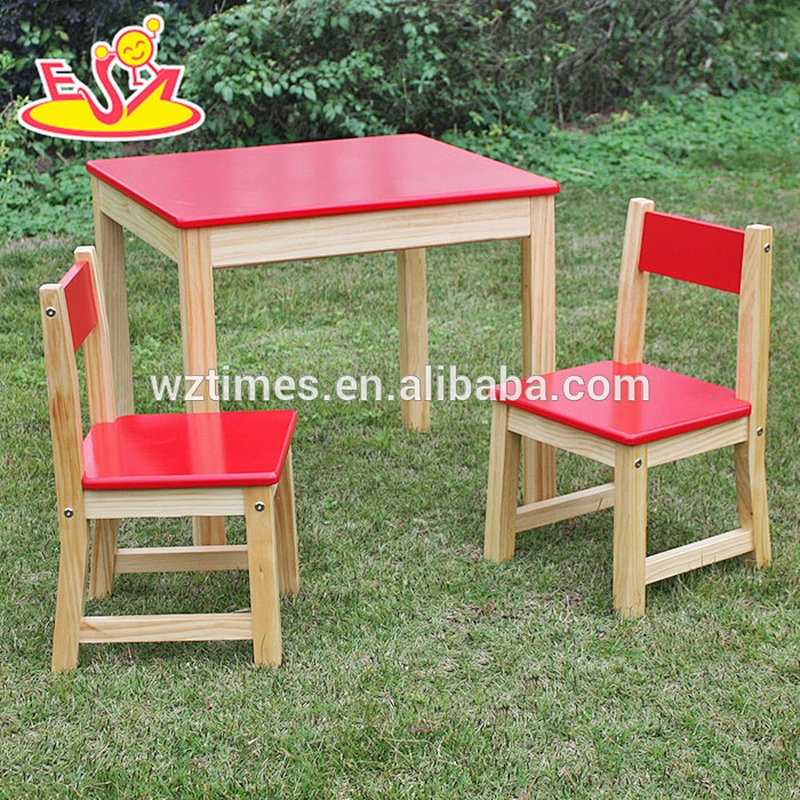 2018 New design wooden kids table and chairs cheap wooden children table and chairs best wood toddlers table and chairs W08G134