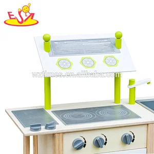 Neues Design doppelseitige Spielküche aus Holz für Kinder W10C255
