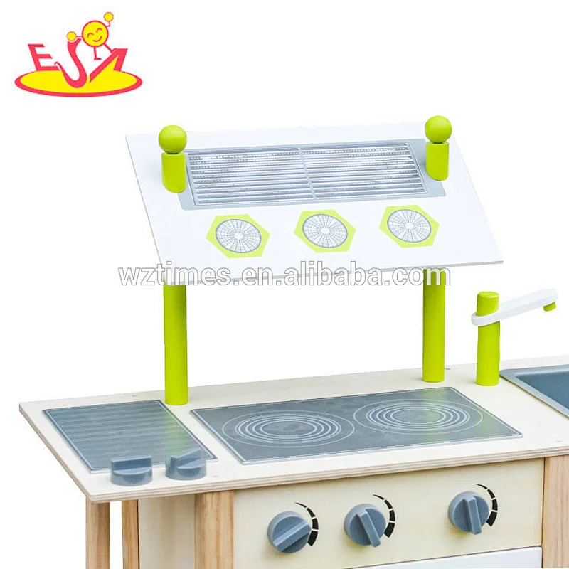 Neues Design doppelseitige Spielküche aus Holz für Kinder W10C255