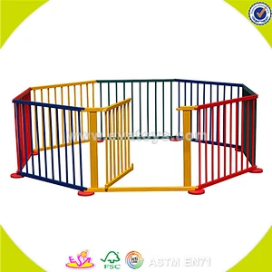 wholesale folding wooden baby playpen for indoor W08H008