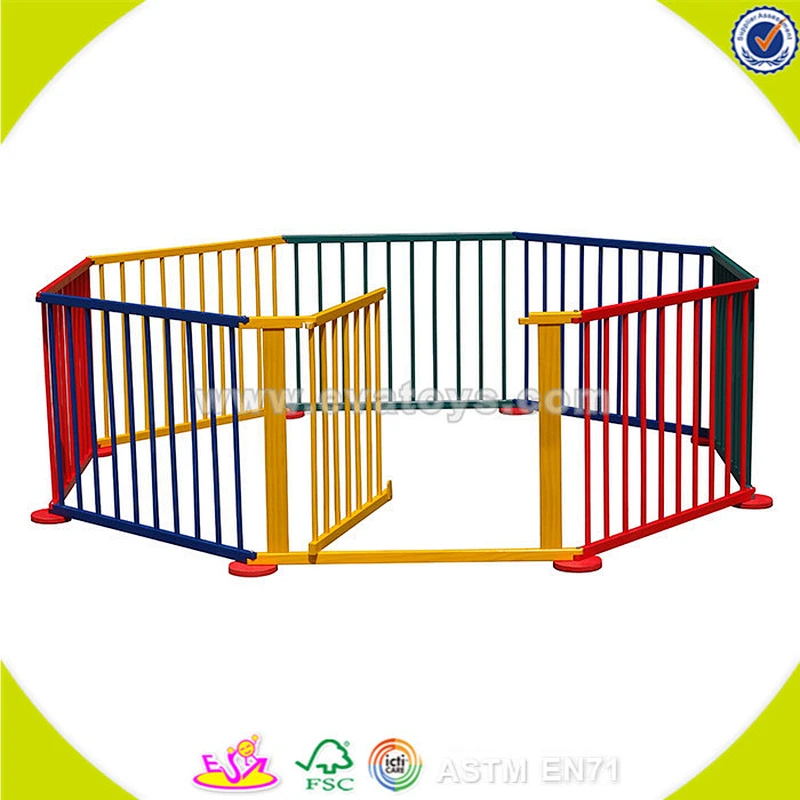wholesale folding wooden baby playpen for indoor W08H008