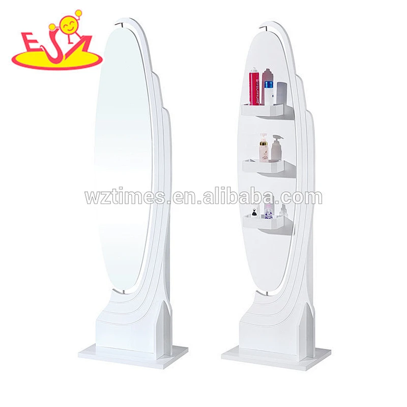 wholesale cheap white wooden modern mirrored dresser with mirror W08H081
