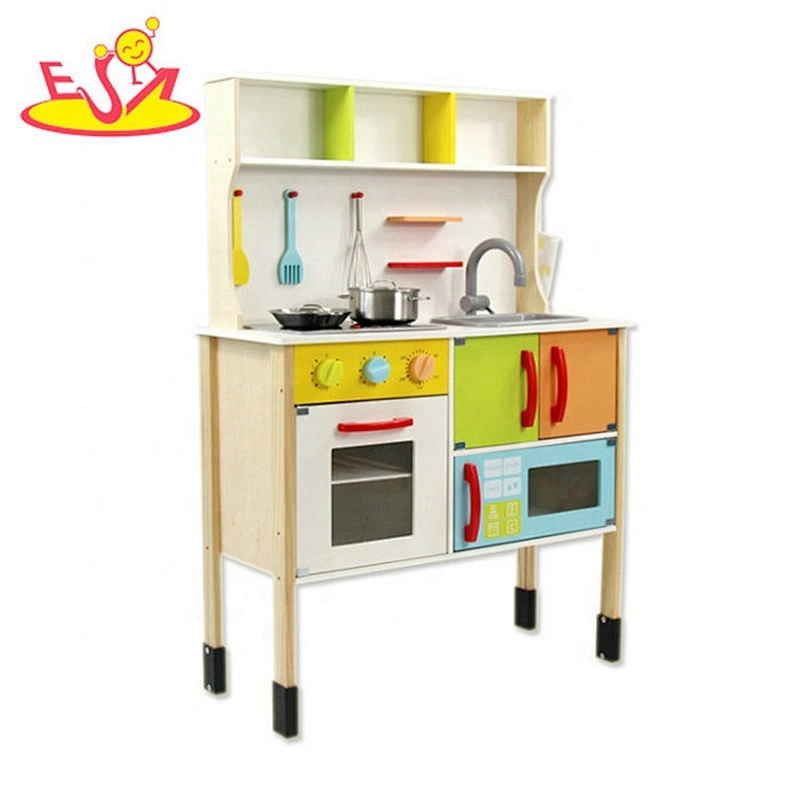 2019 New design pretend play wooden cooking games for girls W10C425