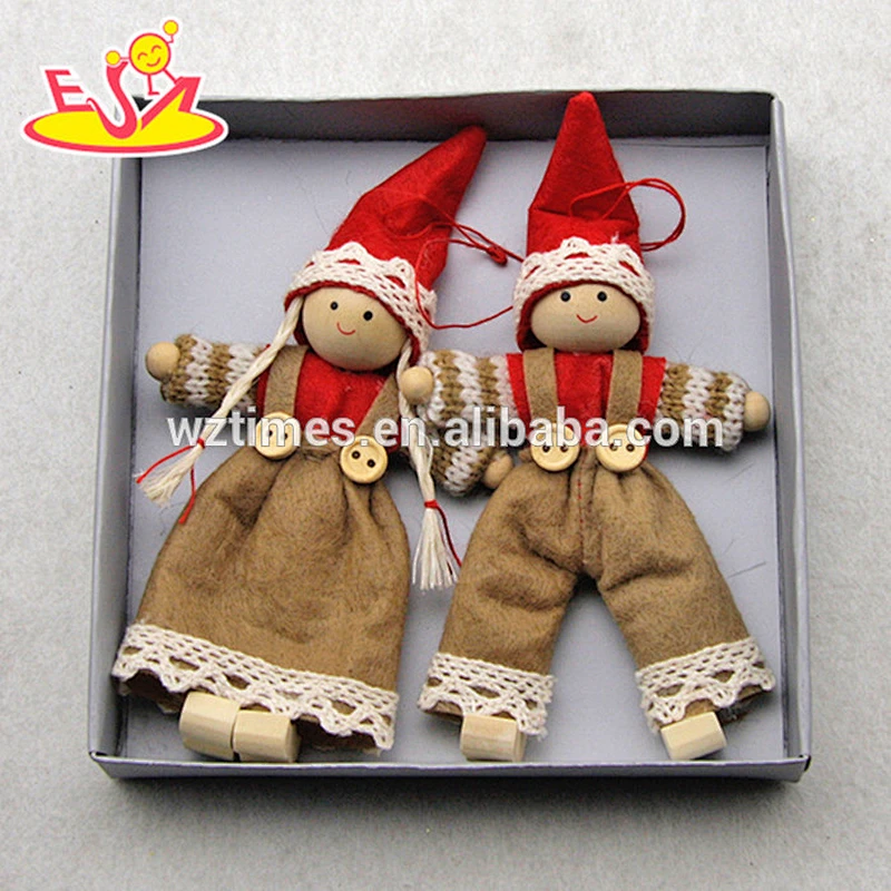 2018 New products baby cartoon Christmas wooden dolls for girls W02A230