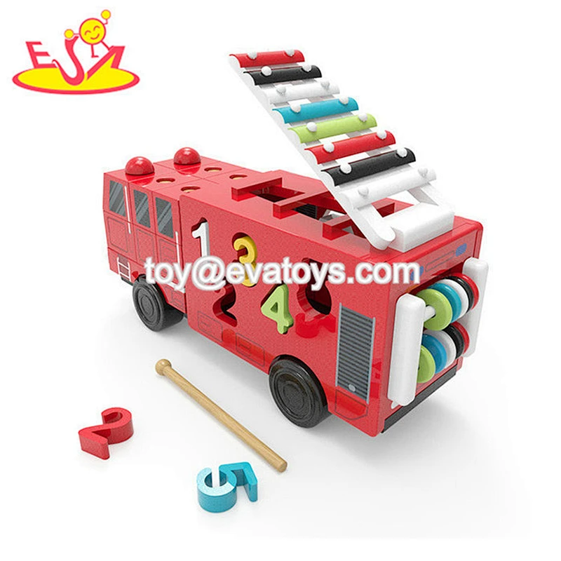 2018 Buntes multifunktionales hölzernes Formsortiererspielzeug für Baby W12D104