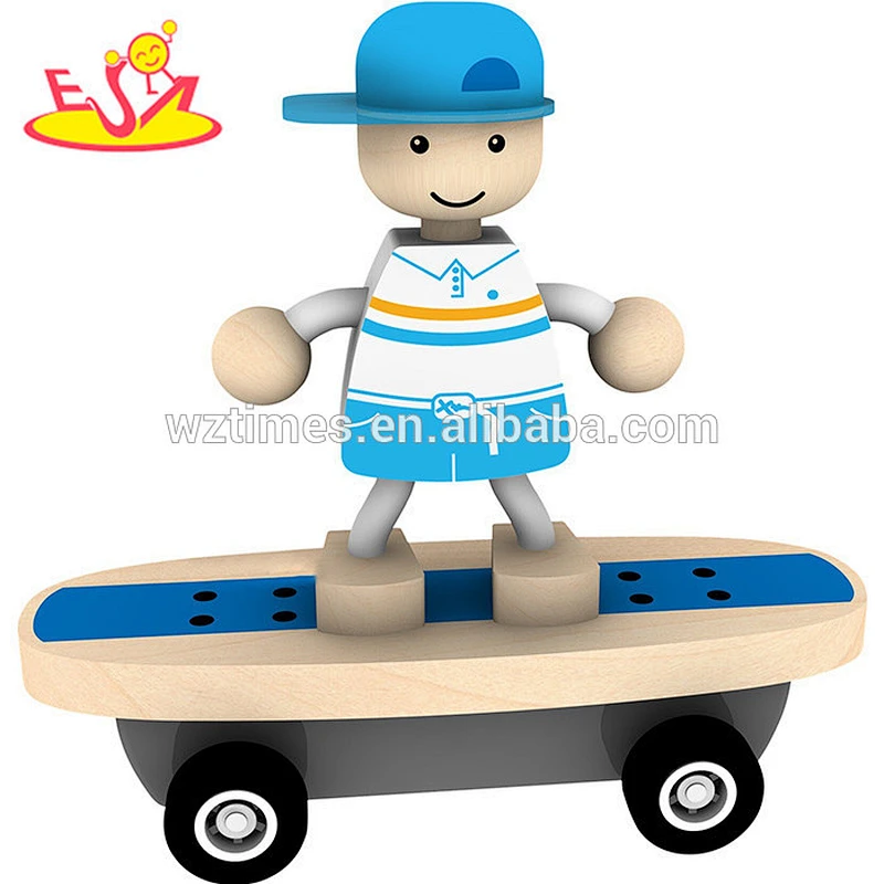 2018 hot sale cool girl skateboard wooden model toy car W04A210