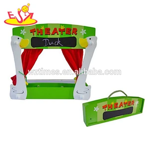 wholesale funny kids pretend play toy wood puppet stage for sale W10D141