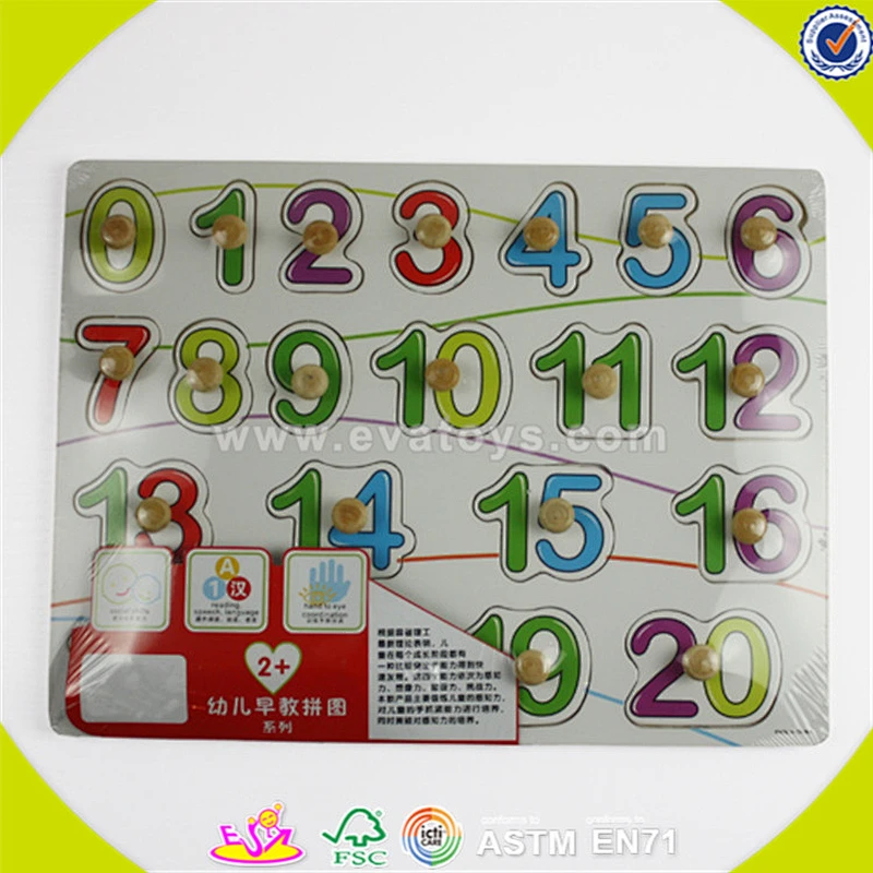 wholesale teaching aid kids wooden letters puzzle toy for sale W14B025