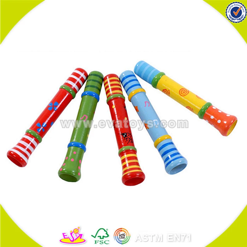 New Wooden colorful Whistle popular Wooden Whistle with factory price W07D006