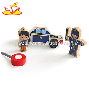 2018 Neues Design Kriminalpolizei aus Holz Spielset für Kinder Enthält Puppen und Möbel W06A286