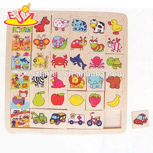 wholesale baby wooden cartoon puzzle educational kids wooden cartoon puzzle children wooden cartoon puzzle W14C221