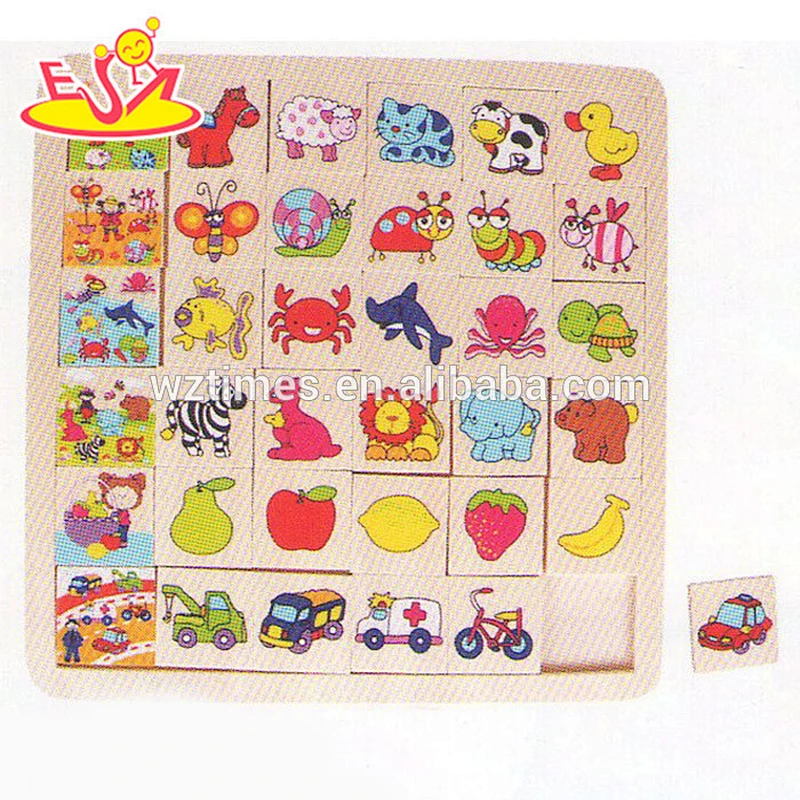 wholesale baby wooden cartoon puzzle educational kids wooden cartoon puzzle children wooden cartoon puzzle W14C221