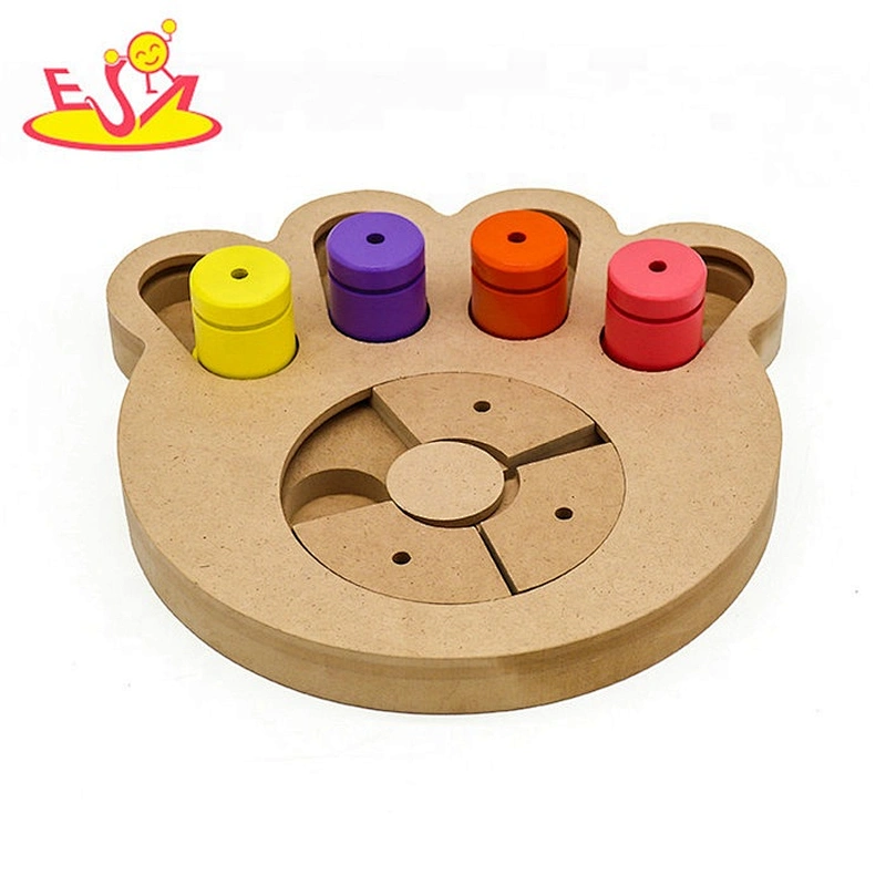 Free sample interactive wooden dog puzzle toys for wholesale W06F035