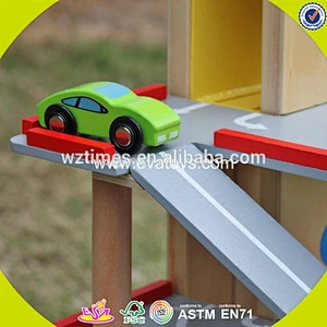 Wholesale cool style customize wooden garage playsets toy for kids W04B047