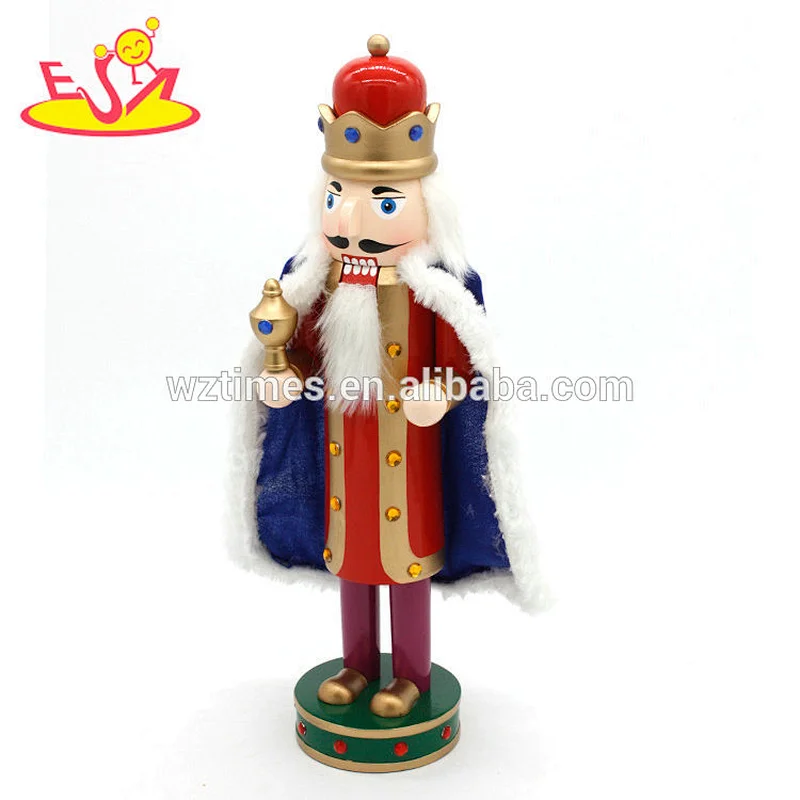 2018 wholesale mini king model doll toy wooden cheap nutcrackers for kids play W02A288