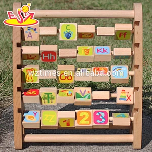 Wholesale hottest educational toy wooden alphabet rack for children W12C012