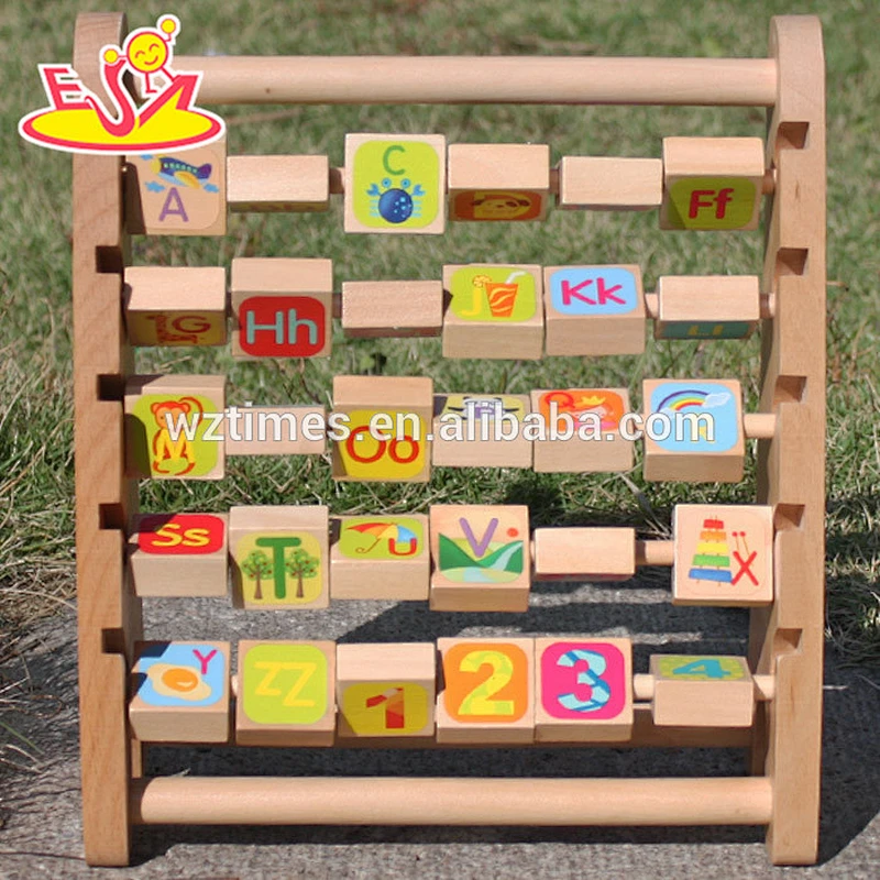 Wholesale hottest educational toy wooden alphabet rack for children W12C012