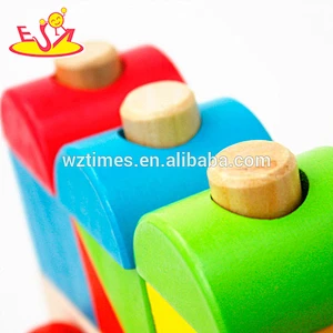 2018 wholesale children wooden train toy diy baby wooden train toy best sale children wooden train toy W04A271