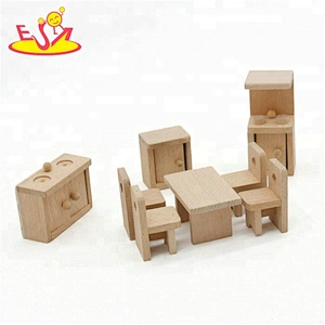 New design miniature wooden toy furniture for kids W06B072