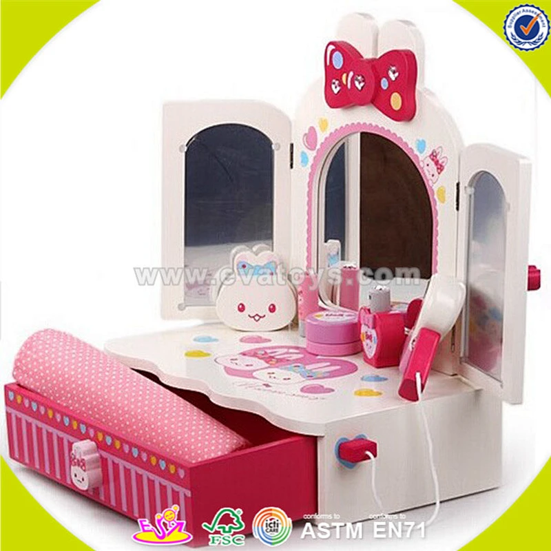 wholesale baby wooden dresser play set toy, high quality kids wooden dresser toy, cheap wooden kitchen play set W10D015