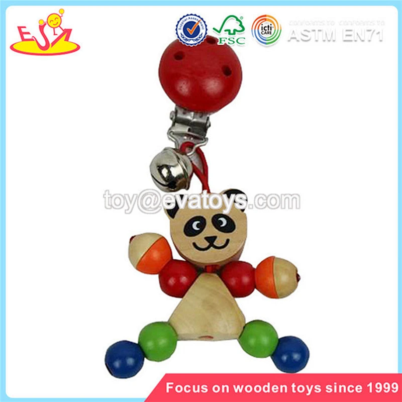 Wholesale new design lovely wooden string beaded toy W11E023