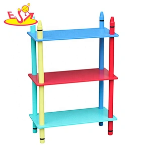 wholesale preschool furniture wooden kids storage shelves with high quality W08C268B