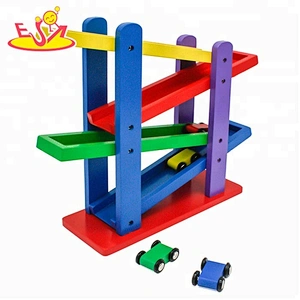 Latest mini sliding toys wooden car track toy for kids W04E067