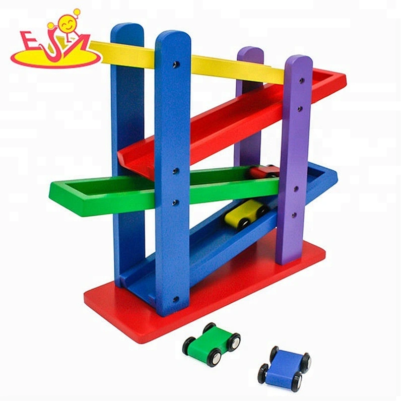 Latest mini sliding toys wooden car track toy for kids W04E067