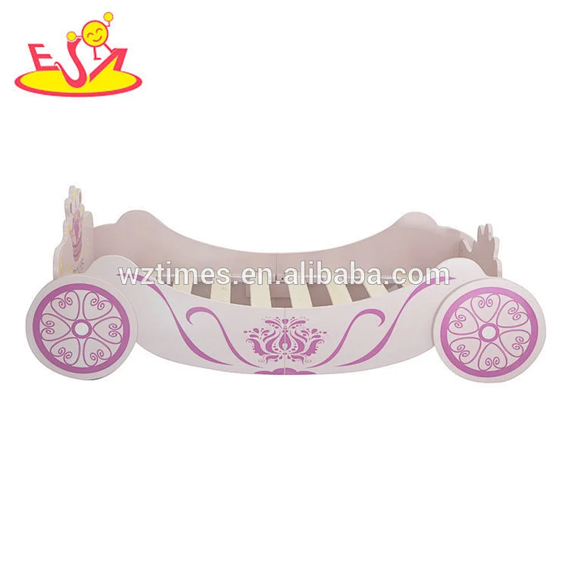 New hottest girls pink princess bed frame in wood W08A088