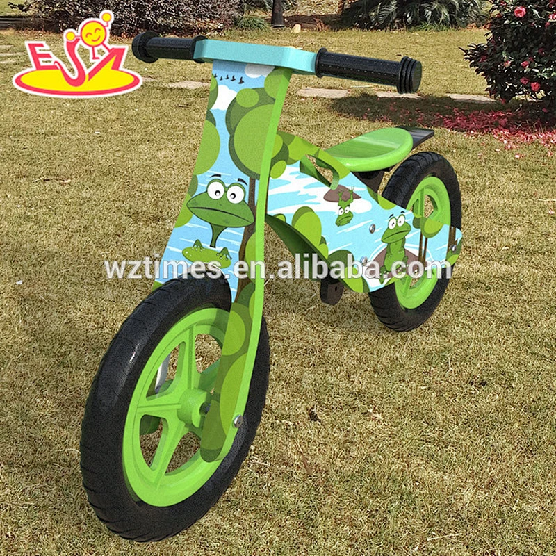 2018 Wholesale cheap wooden children bike without pedals for toddlers W16C175