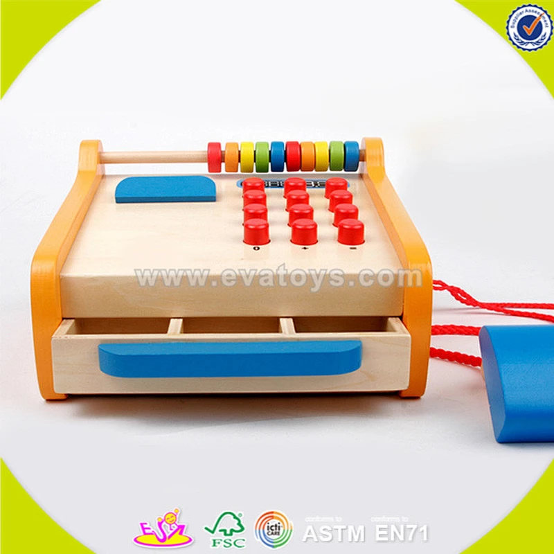 wholesale baby wooden pretend cash register fashion kid wooden pretend cash register wooden pretend cash register W10A037