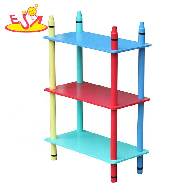 wholesale preschool furniture wooden kids storage shelves with high quality W08C268B