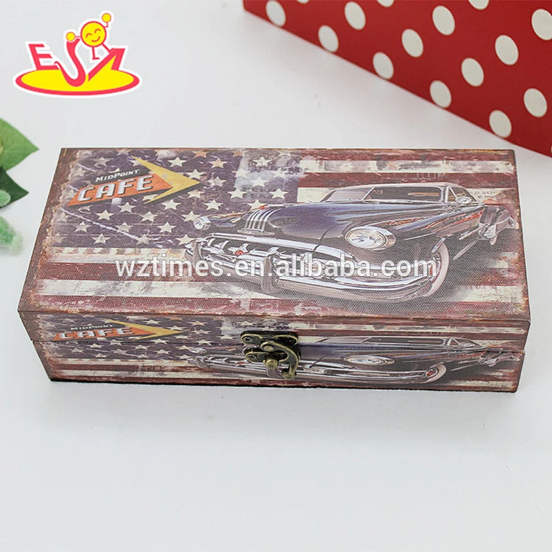 Wholesale flower pattern wooden square tissue box pretty wooden square tissue box W18A009