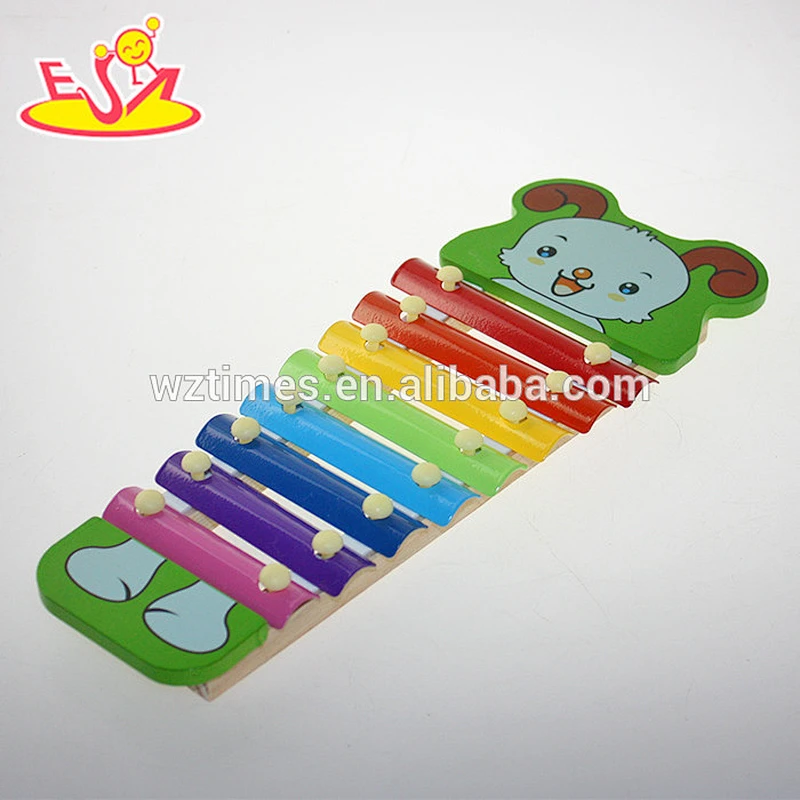 Wholesale baby best choice wooden xylophone toy 8 small knock piano sound wooden xylophone toy W07C034