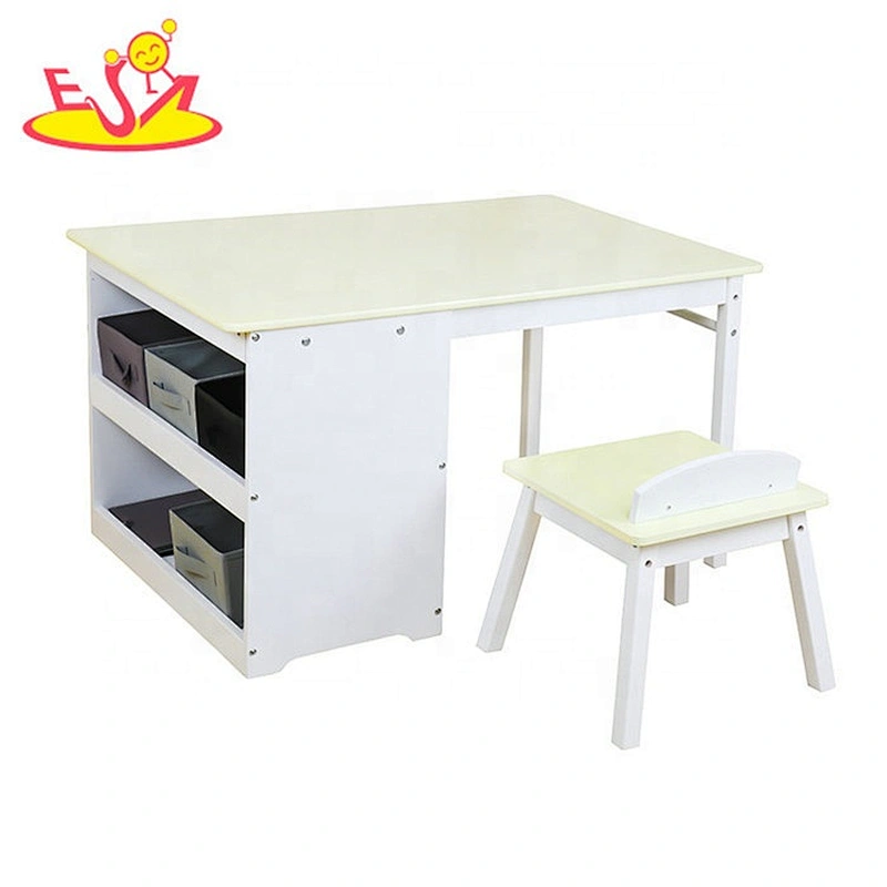 2019 High quality preschool study wooden kids table and chairs for wholesale W08G269