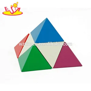 New fashion intelligent building blocks wooden pyramid games for kids W13E073