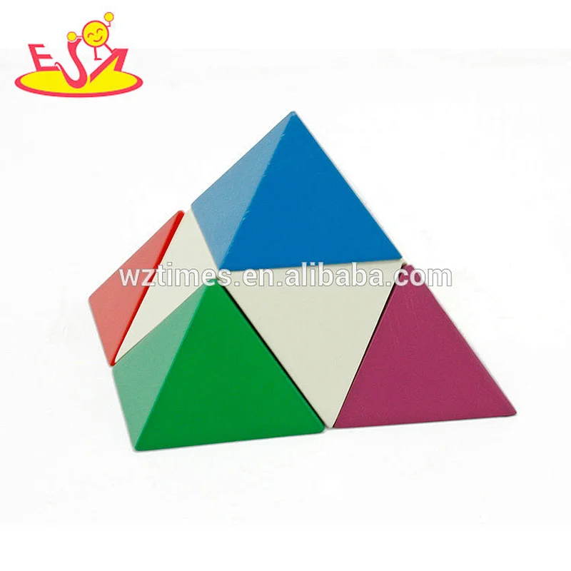 New fashion intelligent building blocks wooden pyramid games for kids W13E073