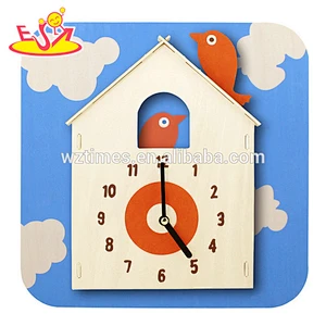 2018 Wholesale baby wooden funny alarm clocks cheap kids wooden funny alarm clocks custom children funny alarm clocks W14K007