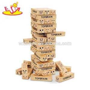 Wholesale vintage style wooden square sudoku toy for skill training W11C046
