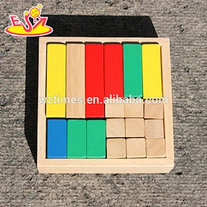 2018 New design 18 pieces educational kids wooden building toys with box W13A116
